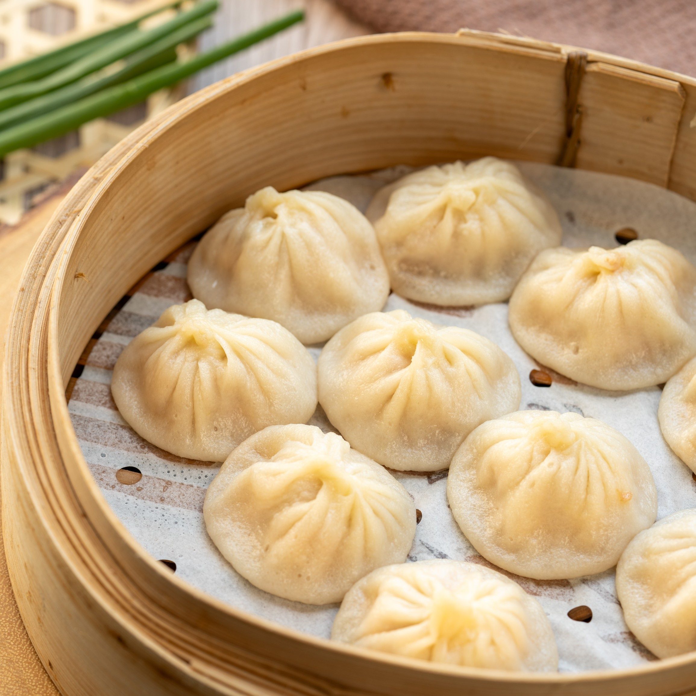 Shanghai-Style Steamed Pork Xiao Long Bao.