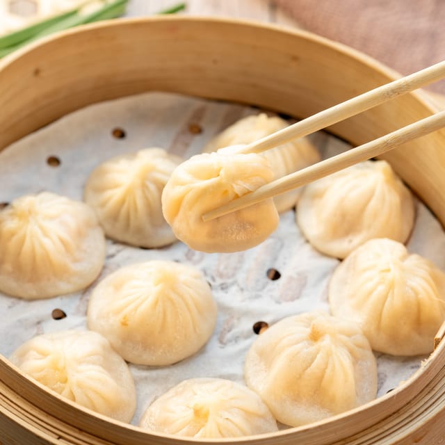 Dried Scallop & Pork Steamed Xiao Long Bao.
