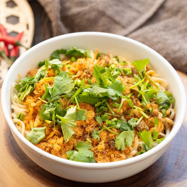Dan Dan Noodles In Peanut Sauce.