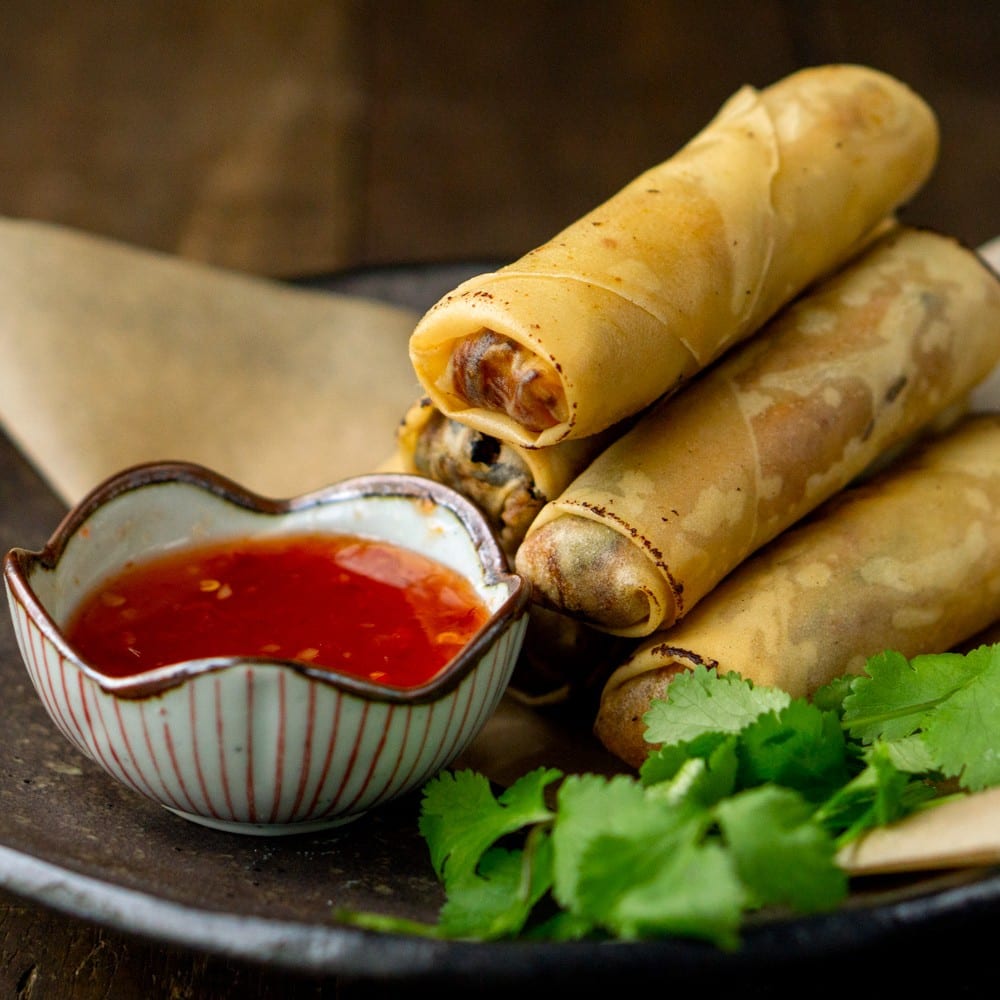 Vegetarian Spring Rolls.