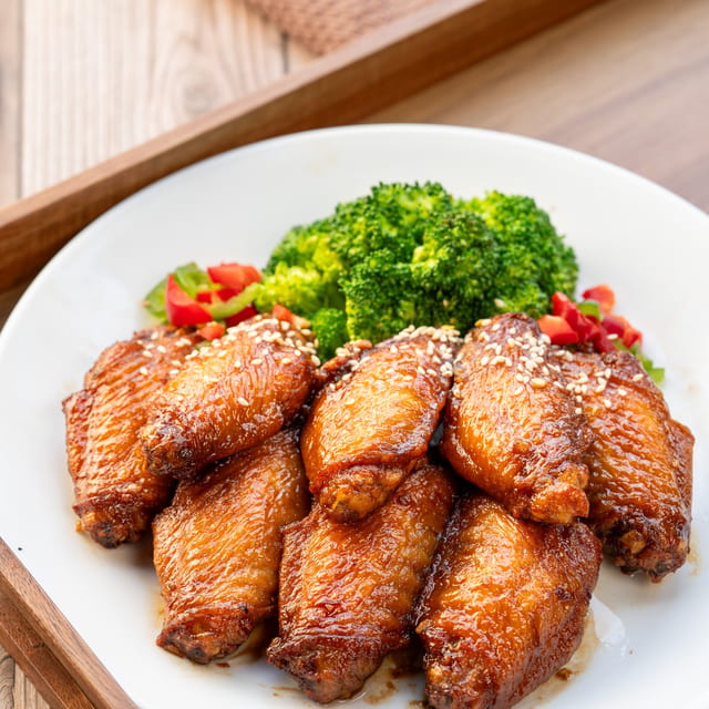 Dry-Fried Chicken Wings.
