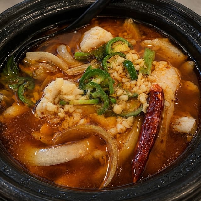 Spicy Fish Fillet Or Beef in House Broth.